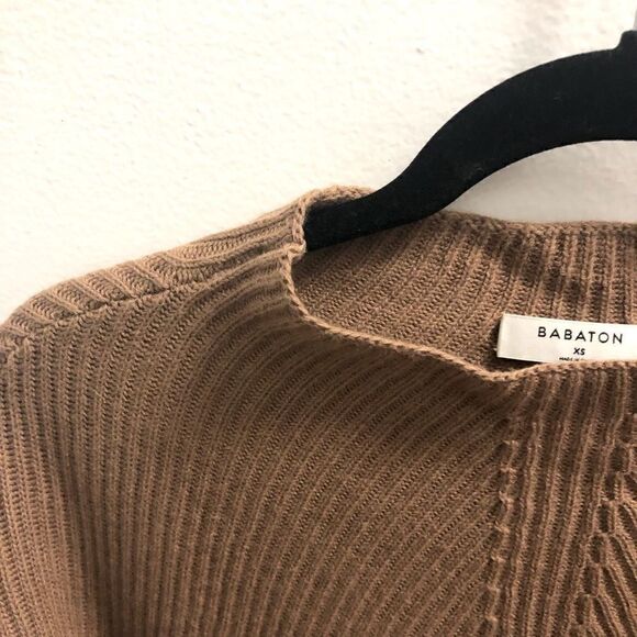 ARITZIA Babaton Chalmers Brown Beige Neutral Sweater in Constant Camel ~ size XS - Picture 5 of 13
